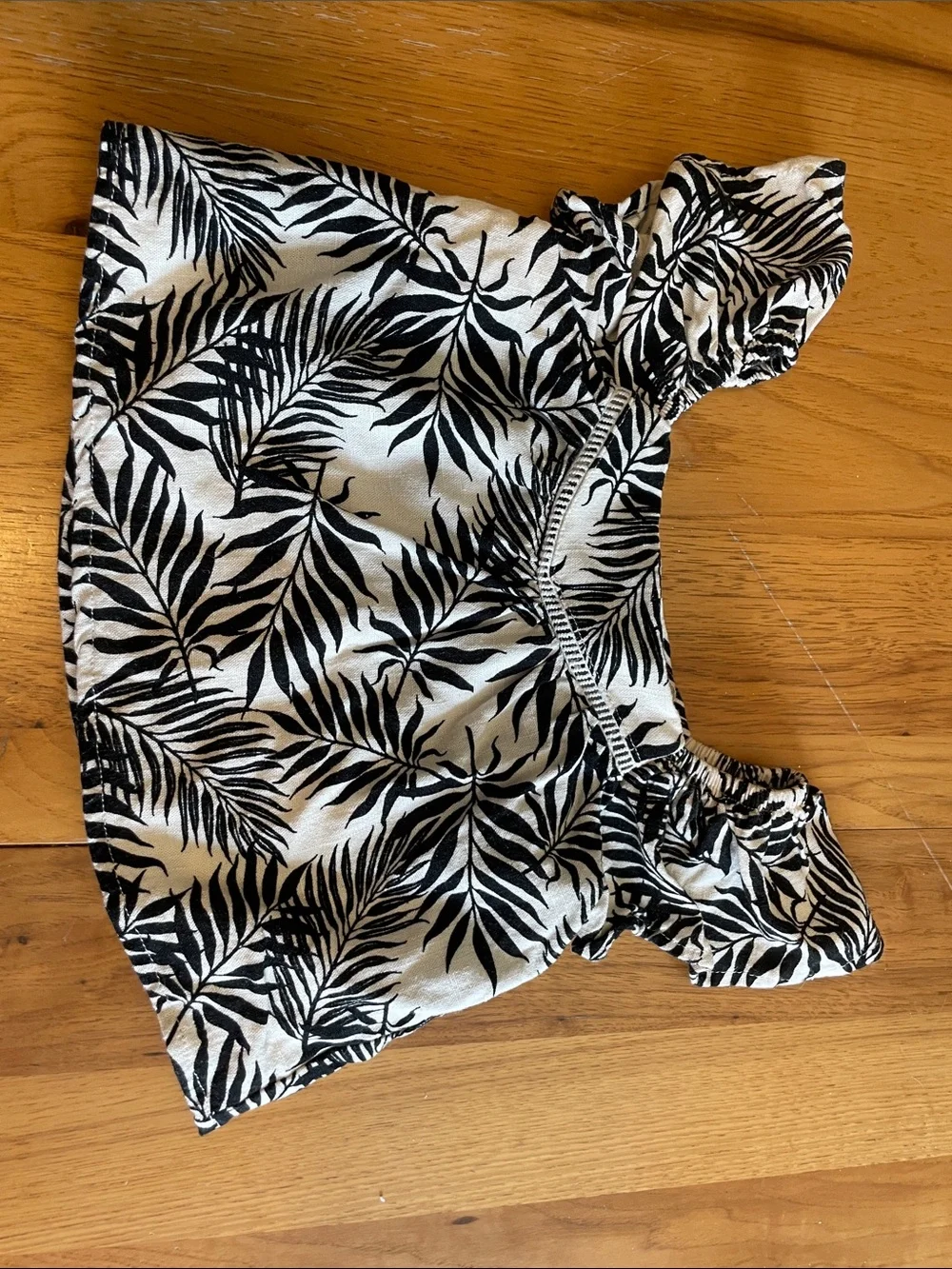 btween Black & White Leaf-Print Wide Leg Matching Set - Picture 5 of 6
